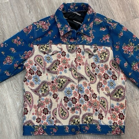 Valabasas "Picasso" Jacket multicolored paisley and floral design sz M - Picture 5 of 12